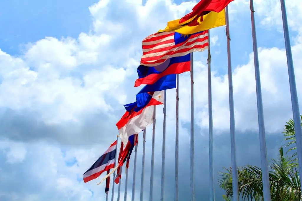 Flags from asean markets to represent the opportunities where you could optimise your supply chain and succeed.